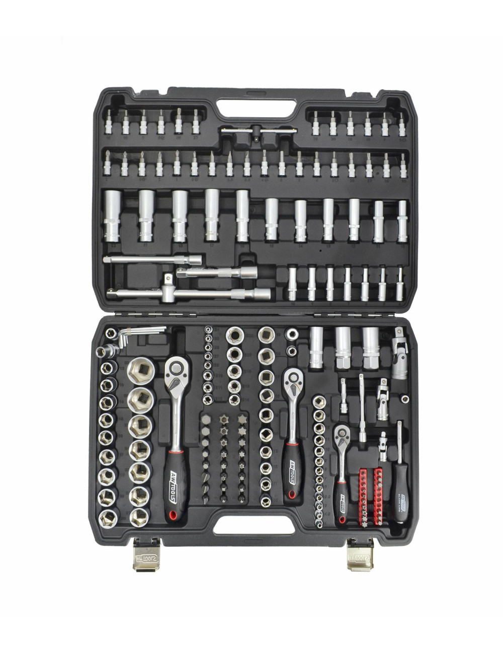 AWTOOLS ZESTAW KLUCZY  173el  1/2"/3/8"/1/4" BLACK LINE