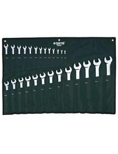 SATA KLUCZE PŁASKO-OCZKOWE 26szt. SASZETKA