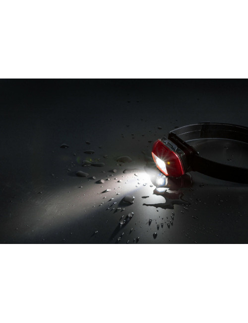 AWTOOLS BLACK LINE  LATARKA CZOŁOWA TINRAY COB + CREE LED 3xAAA