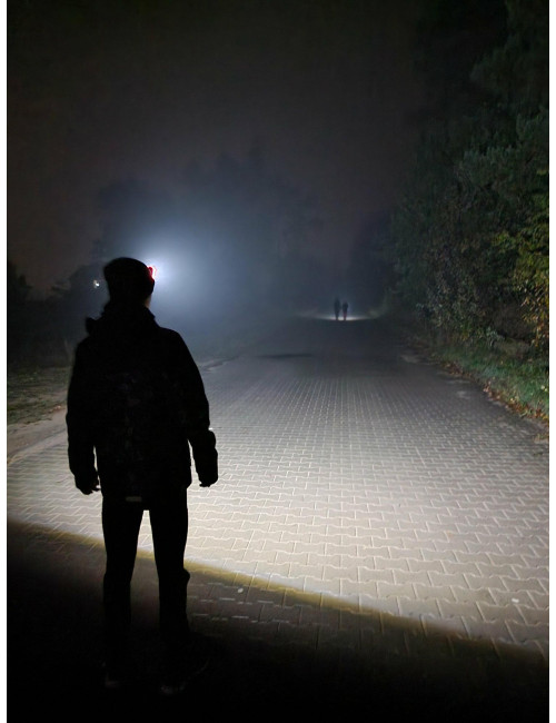 AWTOOLS BLACK LINE  LATARKA CZOŁOWA TINRAY COB + CREE LED 3xAAA