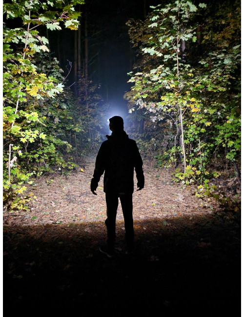 AWTOOLS BLACK LINE  LATARKA CZOŁOWA TINRAY COB + CREE LED 3xAAA