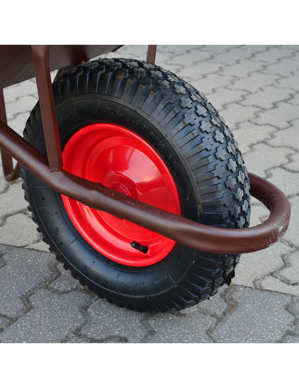 AW TACZKA BUDOWLANA  85L/2,0mm BRĄZ+OSŁONA KOŁA /GŁĘBOKA