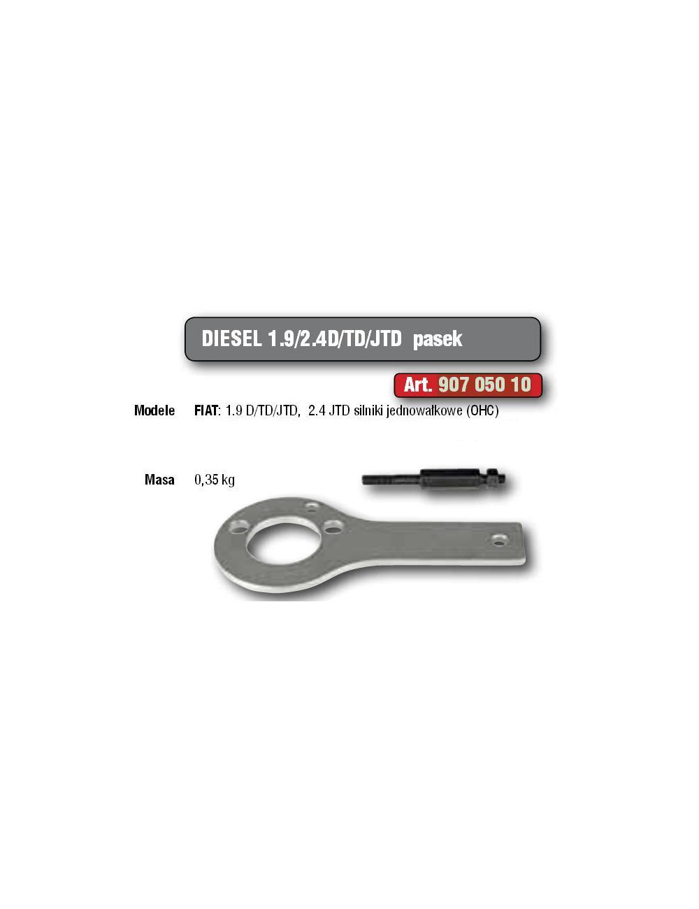 HP BLOKADA KOŁA PASOWEGO WAŁU KORBOWEGO 1.9 D/TD/JTD, 2.4 JTD