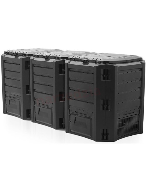 PROSPERPLAST KOMPOSTOWNIK 1200L CZARNY 1980 x 719 x 826mm 3 SEGMENTY