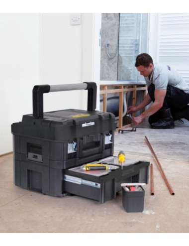 STANLEY SKRZYNIA ORGANIZER TSTAK I Z PIANKĄ UCHWYT DŁUGI