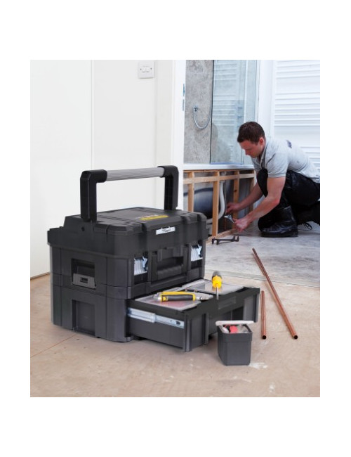 STANLEY SKRZYNIA ORGANIZER TSTAK I Z PIANKĄ UCHWYT DŁUGI