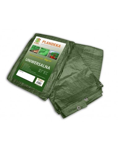 PLANDEKA WZMOCNIONA ZIELONA 90g  6 x 8m BRADAS