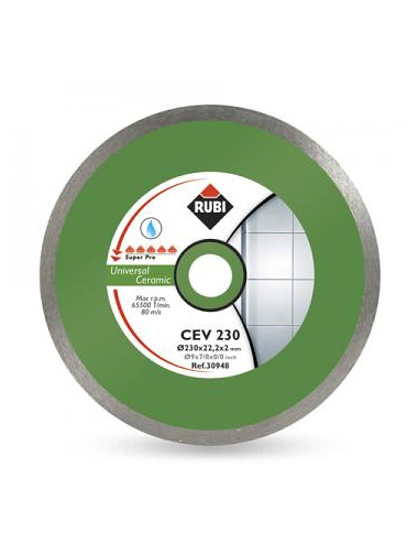 RUBI TARCZA DIAMENTOWA DO CERAMIKI CEV 200 x 25,4mm SUPERPRO