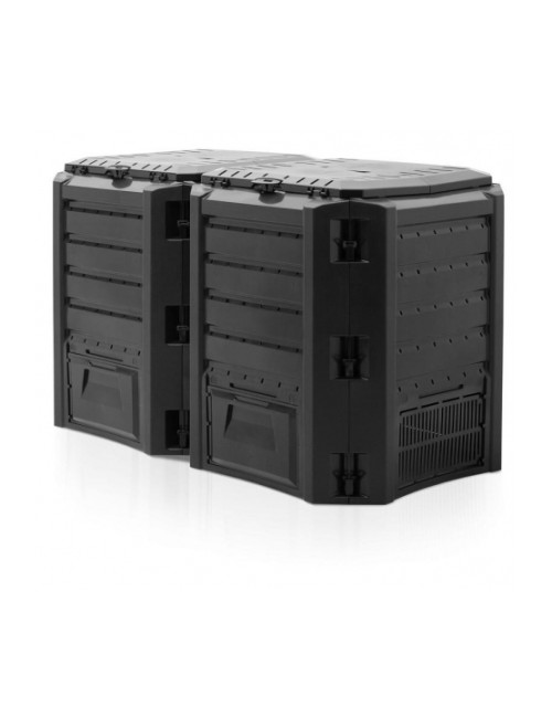 PROSPERPLAST KOMPOSTOWNIK  800L CZARNY MODULE 2-SEGMENTY 1350 x 719 x 826mm