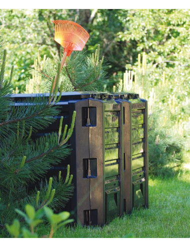 PROSPERPLAST KOMPOSTOWNIK  800L CZARNY MODULE 2-SEGMENTY 1350 x 719 x 826mm