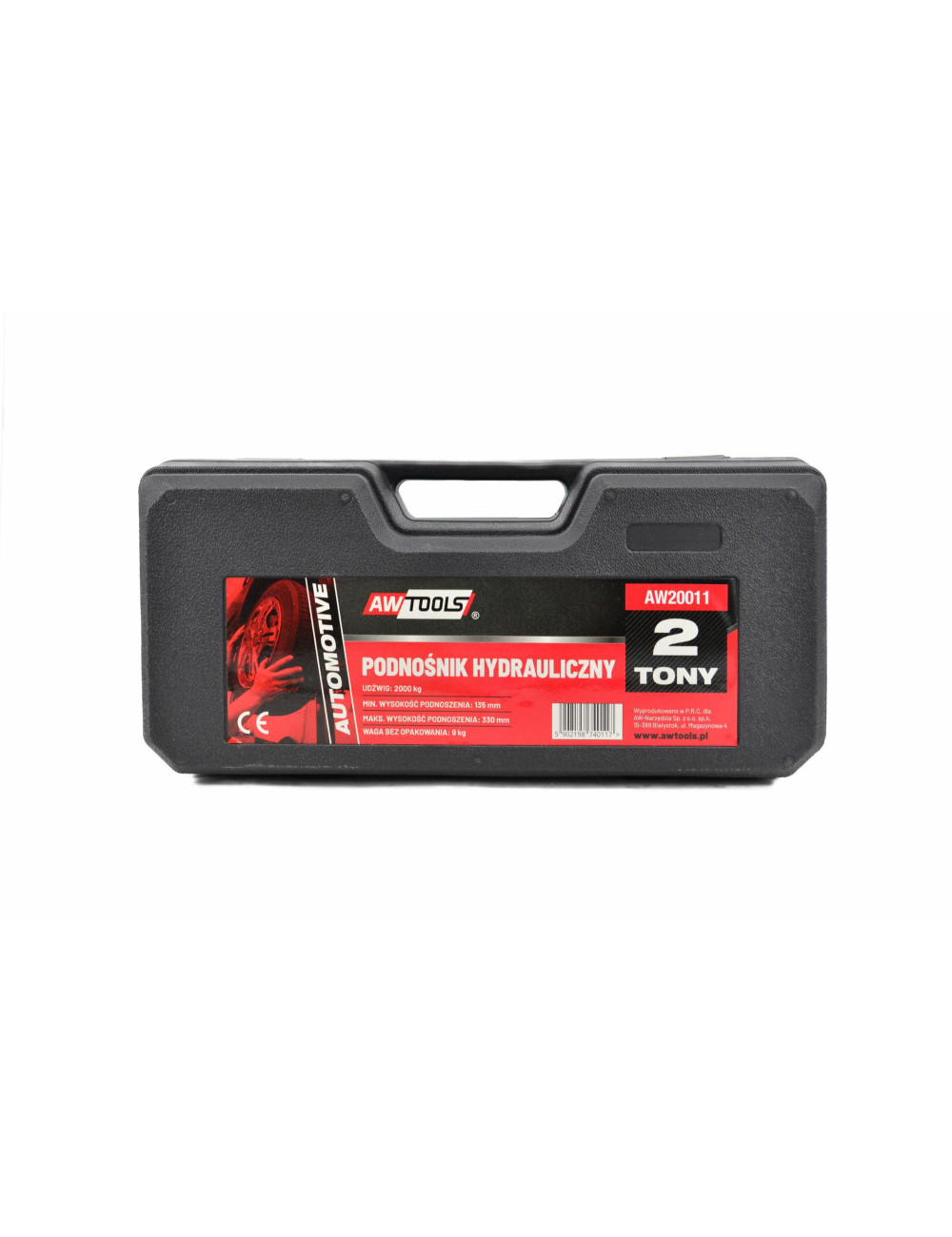 AWTOOLS DŹWIGNIK HYDRAULICZNY "ŻABA"  2 TONY 135 - 335mm, WALIZKA