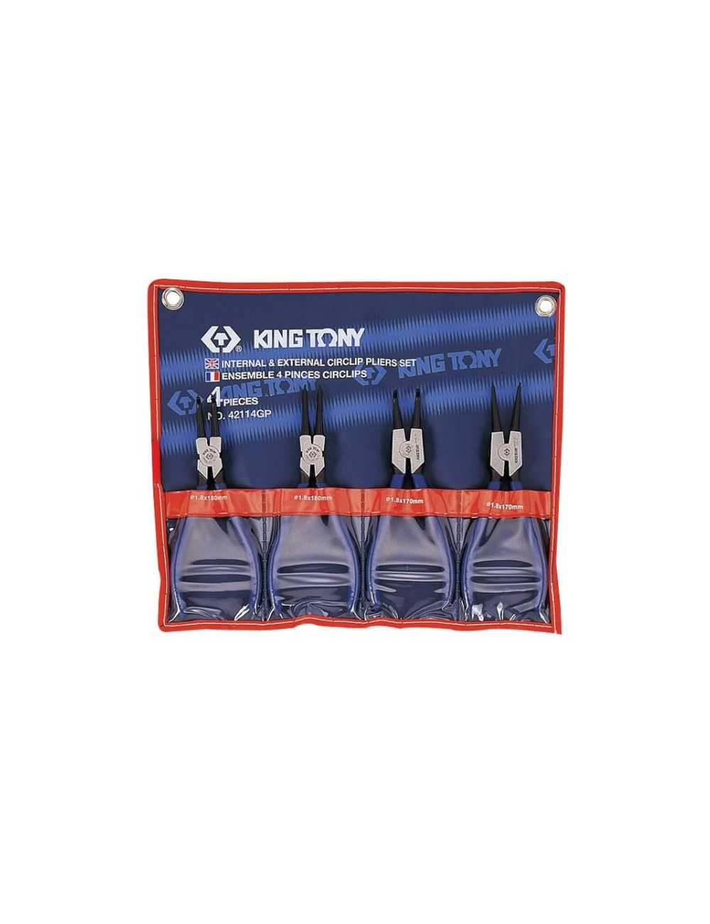 KING TONY SZCZYPCE SEGERA KOMPLET 4 elem. ETUI