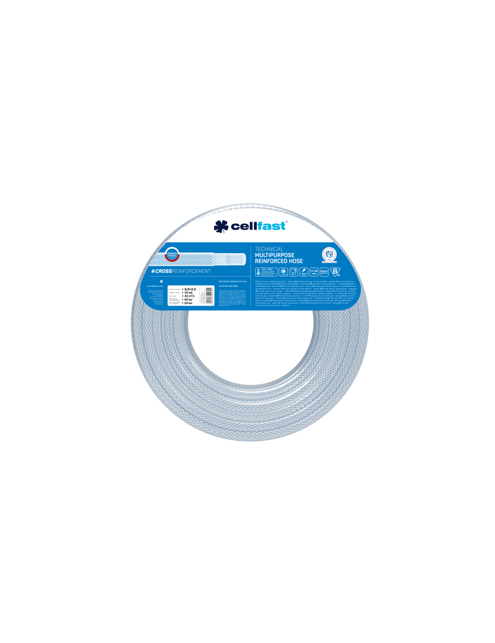 CELLFAST WĄŻ TECHNICZNY Fi 8,0 x 2,0mm  50mb