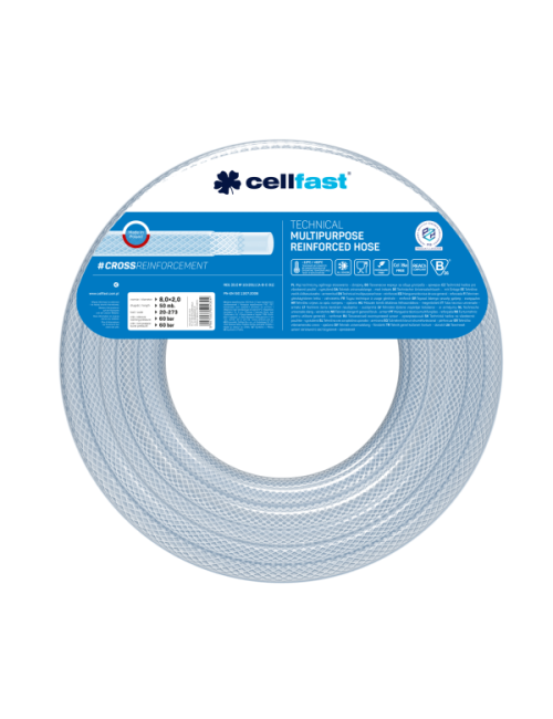 CELLFAST WĄŻ TECHNICZNY Fi 8,0 x 2,0mm  50mb