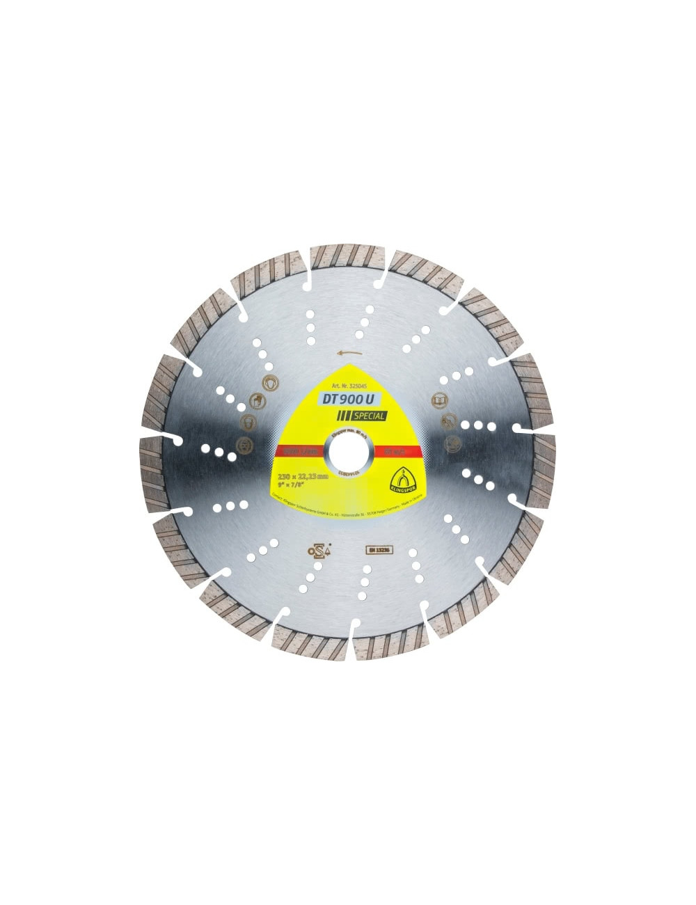 KLINGSPOR TARCZA DIAMENTOWA SEGMENTOWA 230mm x 2,6mm x 22,2mm DT900U