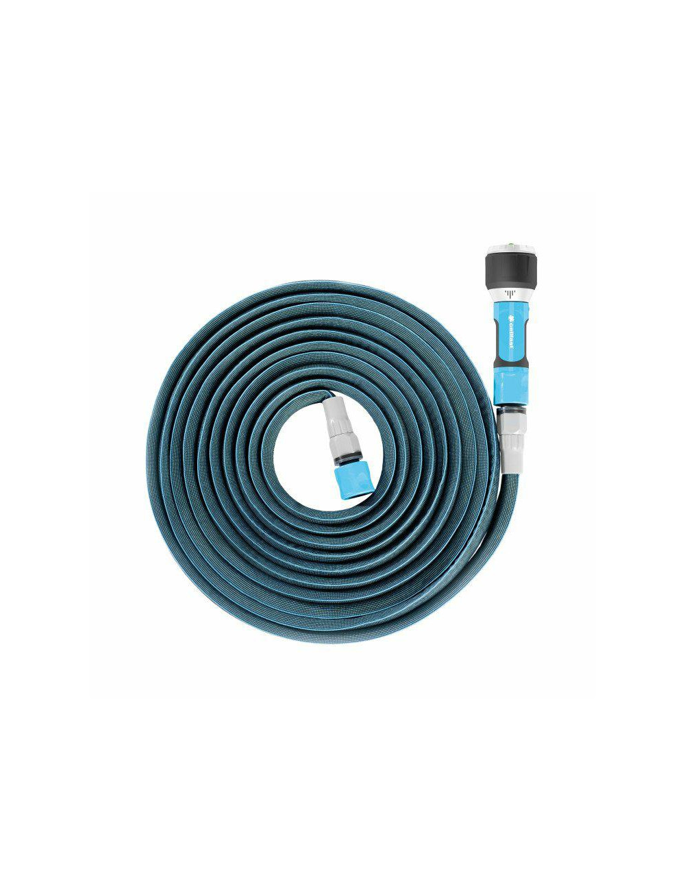 ZESTAW WĄŻ ROZCIĄGLIWY 7,5 - 15m  ZYGZAG ZE ZŁĄCZKAMI + ZRASZACZ