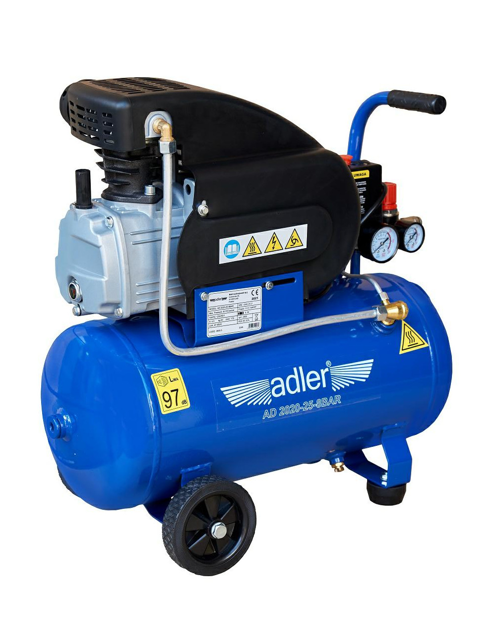 SPRĘŻARKA ADLER 24l AD 2020-25-8BAR 230V