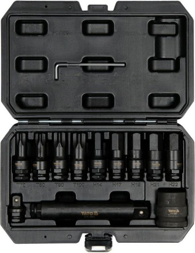 YATO KLUCZE TORX / HEX UDAROWE 12 elem. 10655