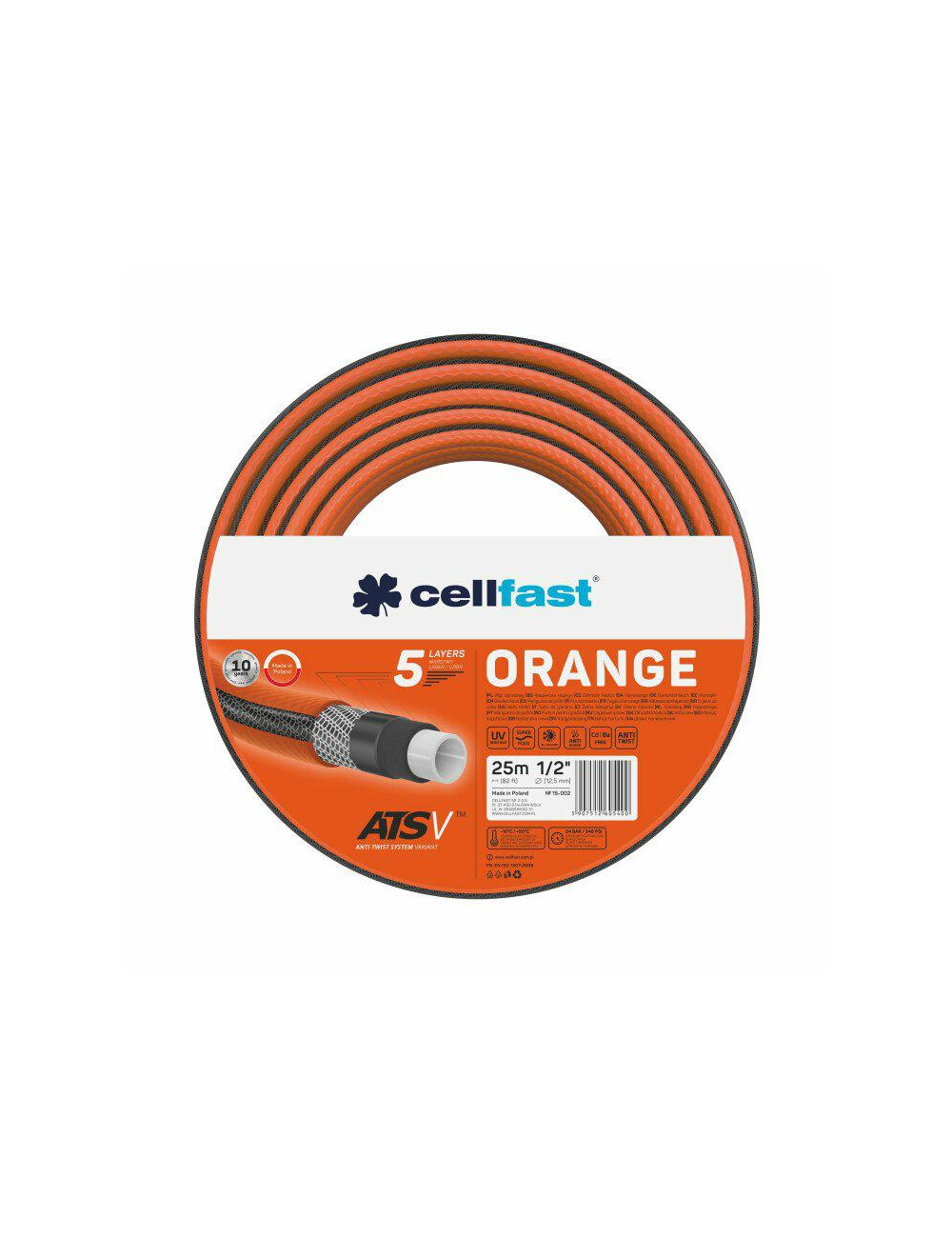 CF.WĄŻ OGR. ORANGE 1/2" 65mb PL