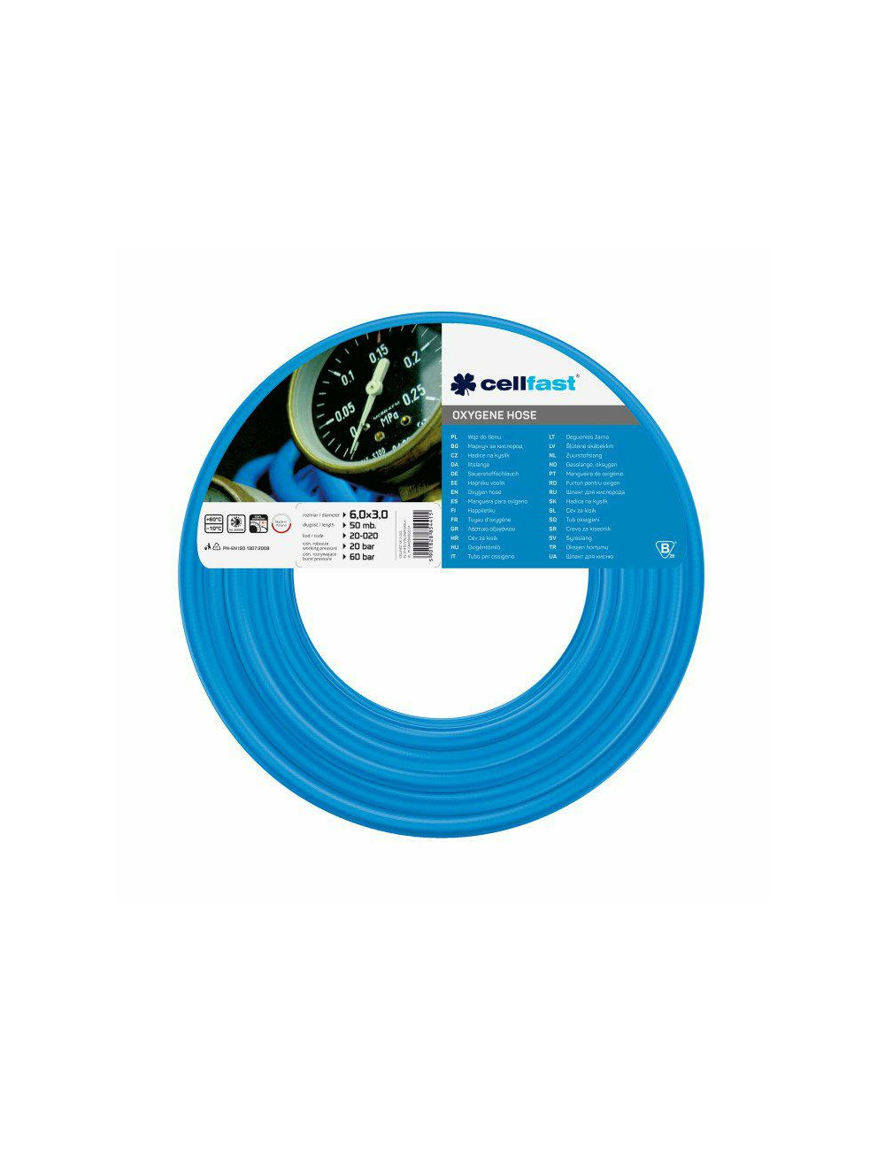 CELLFAST WĄŻ DO TLENU  6mm DŁUGOŚĆ: 50m