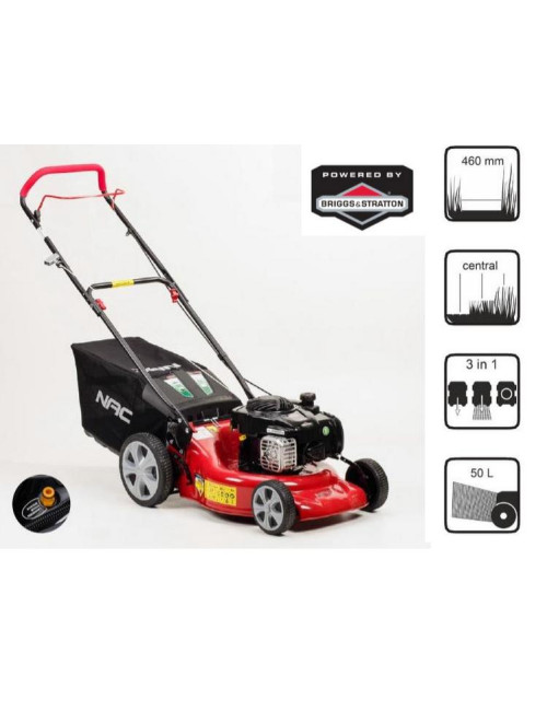 NAC KOSIARKA SPALINOWA BEZ NAPĘDU 46cm BRIGGS & STRATTON 125cc  LP46-450E-H
