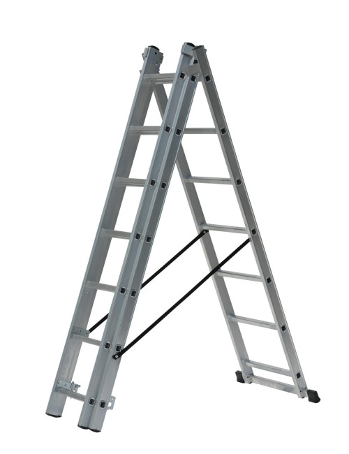 AWTOOLS DRABINA ALUMINIOWA   3x8 STOPNI 150KG ADAPATACJA NA SCHODY