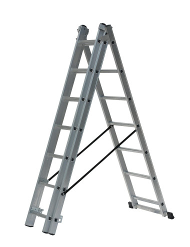 AWTOOLS DRABINA ALUMINIOWA 3x10 STOPNI 150KG ADAPATACJA NA SCHODY