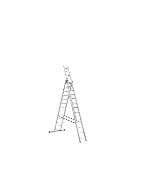 AWTOOLS DRABINA ALUMINIOWA 3x13 STOPNI 150KG ADAPATACJA NA SCHODY