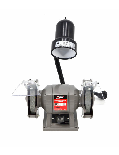 AWTOOLS SZLIFIERKA STOŁOWA 150mm / 300W  Z LAMPKĄ
