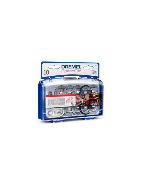 DREMEL ZESTAW DO CIĘCIA SPEED CLIC SC690 TARCZE MET. 10szt + TRZPIEŃ