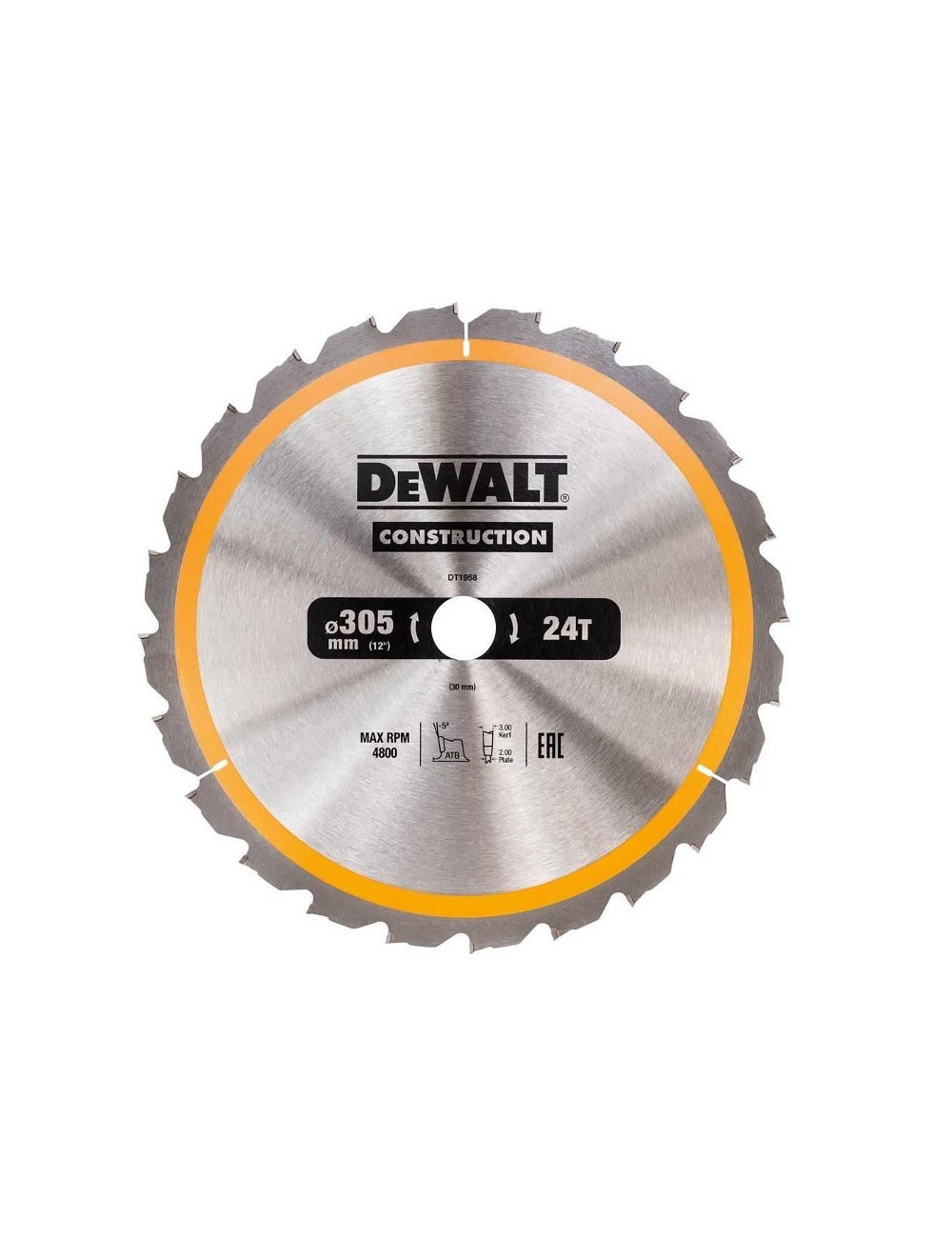 DEWALT PIŁA TARCZ.305x30mmx48z