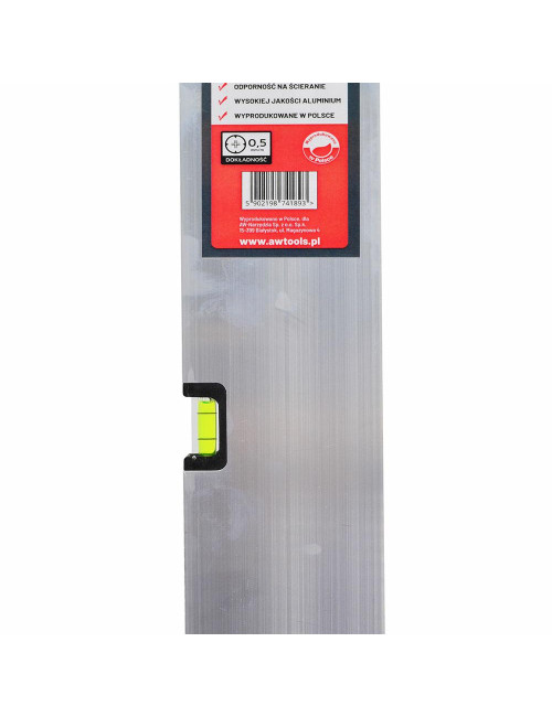 AWTOOLS ŁATA MURARSKA POMIAROWA PION / POZIOM 400cm  Z UCHWYTAMI