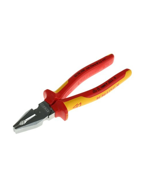 KNIPEX SZCZYPCE UNIWERSALNE IZOLOWANE  200mm O ZWIĘKSZONYM PRZEŁOŻENIU