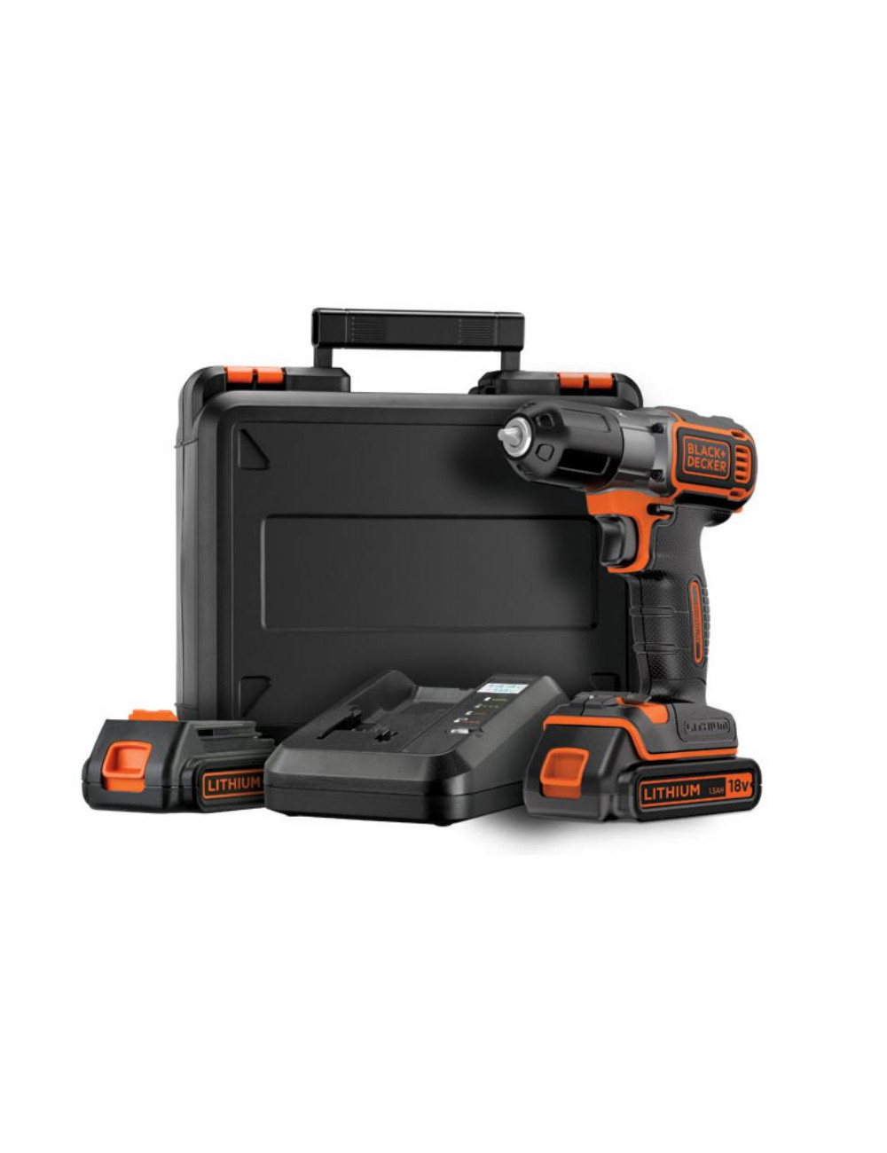 BLACK+DECKER WIERTARKO-WKRĘTARKA 18V 2 x 1,5AH LI-ION AUTOSENSE + WALIZKA ASD18KB