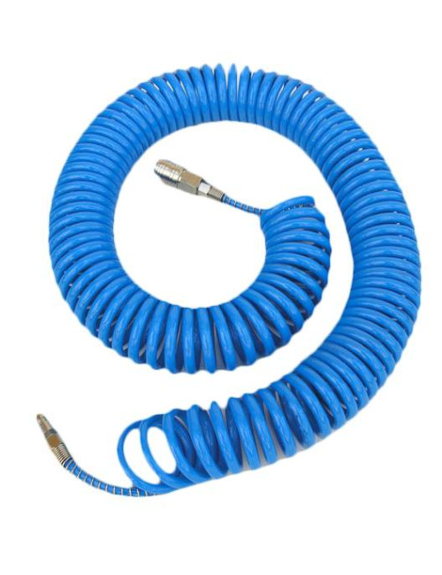 ADLER PRZEWÓD / WĄŻ PNEUMATYCZNY SPIRALNY 6,5 x 10mm 15m POLIURETANOWY, ZE ZŁĄCZKAMI
