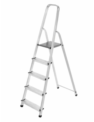 AWTOOLS DRABINA ALUMINIOWA WOLNOSTOJĄCA 5 STOPNI 125KG