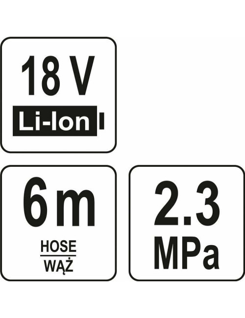 YATO MYJKA CIŚNIENIOWA 18V Z ZASYSANIEM YT-85930