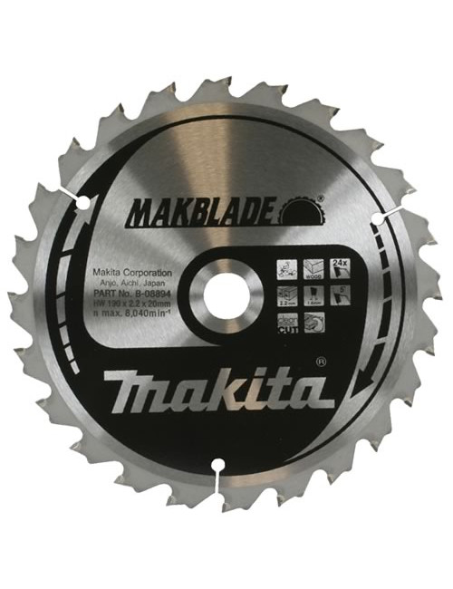 PIŁA TARCZOWA DO DREWNA MAKBLADE 190x20mm 24-ZĘBY B-32708