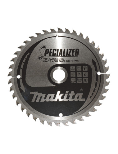 MAKITA PIŁA TARCZOWA  165x20x40z SPECJALIZED DREWNO (Z GWOŹDZIAMI I SĘKAMI)