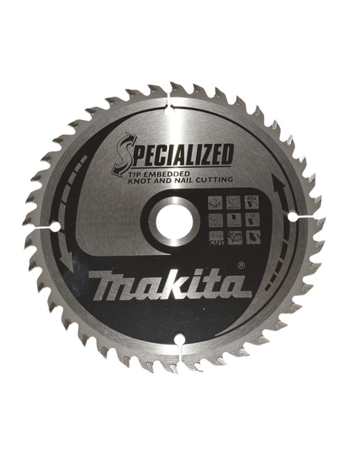 MAKITA PIŁA TARCZOWA  165x20x40z SPECJALIZED DREWNO (Z GWOŹDZIAMI I SĘKAMI)