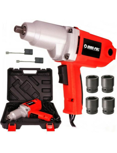 KLUCZ UDAROWY 1/2" 800Nm + NASADKI MAR-POL