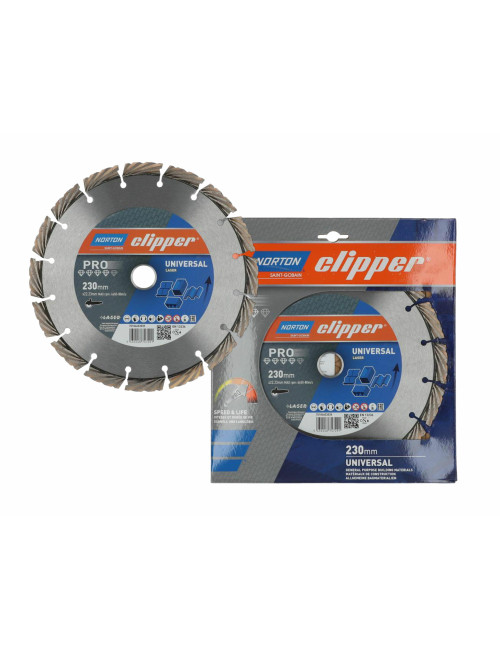 NORTON TARCZA D.UNIVERSAL 230mm CLIPPER PRO UNIVERSAL LASER