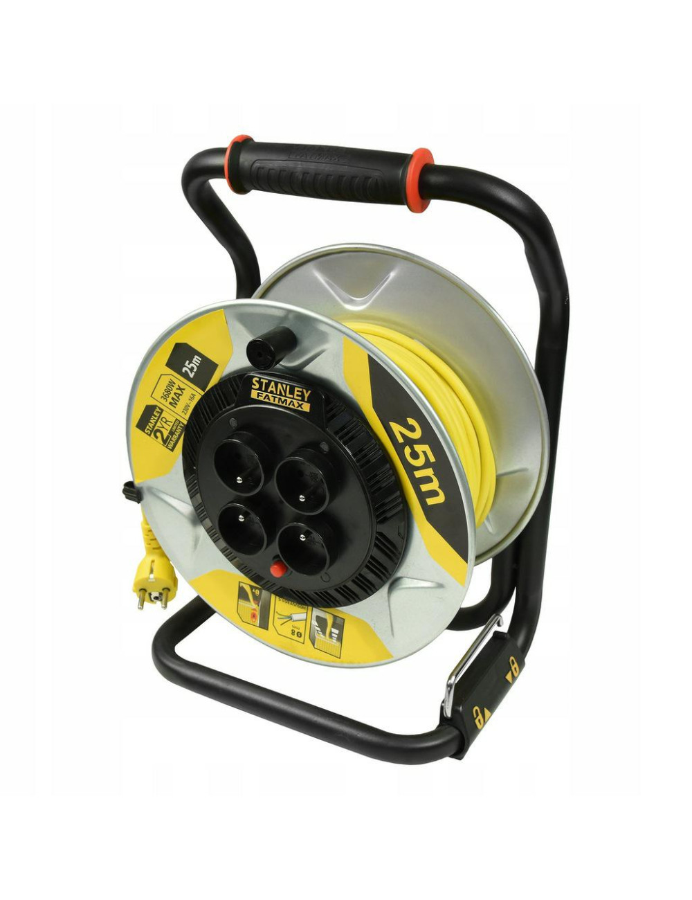 STANLEY PRZEDŁUŻACZ BĘBNOWY  25m  3x1,5mm 16A IP20