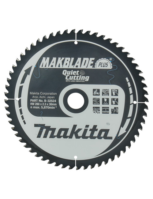 MAKITA PIŁA TARCZOWA  260x30x60z MAKBLADE PLUS DREWNO