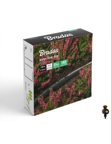 WĄŻ KROPLUJĄCY WATER FLOW DRIP ZESTAW 100m Z ZEGAREM PRZEPŁYWU WODY