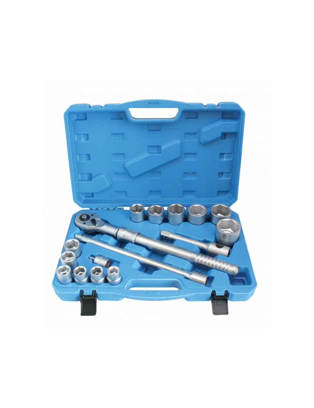 SATRA KOMPLET KLUCZY NASADOWYCH 6-KT Z GRZECHOTKĄ TELESKOPOWĄ 3/4” 16 EL