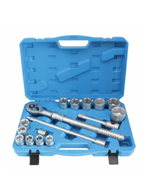 SATRA KOMPLET KLUCZY NASADOWYCH 6-KT Z GRZECHOTKĄ TELESKOPOWĄ 3/4” 16 EL