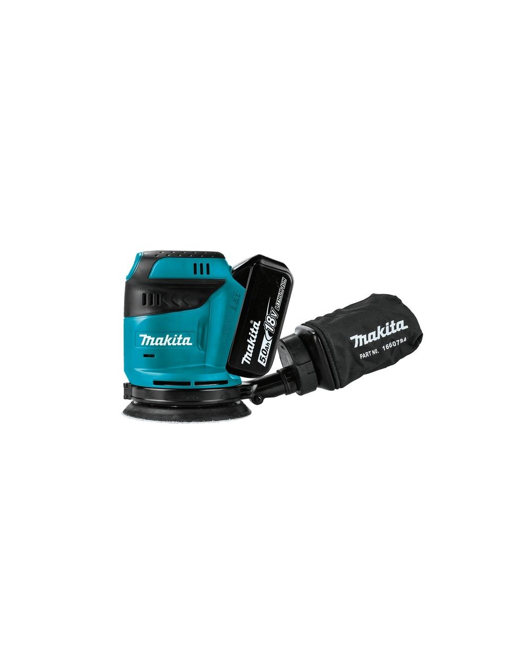 MAKITA SZLIFIERKA MIMOŚRODOWA 18V 125mm 2x5,0Ah LI-ION WALIZKA MAKPAC DBO180RTJ