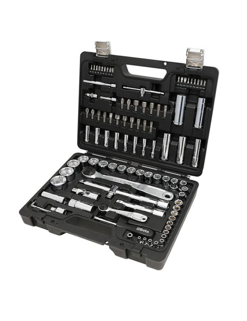 BETA ZESTAW NASADEK SZEŚCIOKĄTNYCH Z GNIAZDEM 1/4" + 1/2" I KOŃCÓWEK WKRĘTAKOWYCH BETA EASY Z AKCESORIAMI, 98 SZTUK