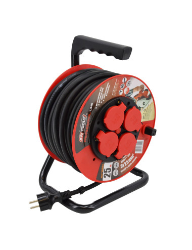 AWTOOLS PRZEDŁUŻACZ BĘBEN PROFESSIONAL 50m 3x1,5 mm 16A / 3680W / IP44